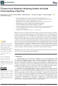 Cover page: Genome-Scale Metabolic Modeling Enables In-Depth Understanding of Big Data
