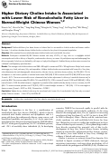 Cover page: Higher Dietary Choline Intake Is Associated with Lower Risk of Nonalcoholic Fatty Liver in Normal-Weight Chinese Women