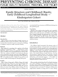 Cover page: Family structure and childhood obesity, Early Childhood Longitudinal Study - Kindergarten Cohort.