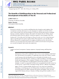 Cover page: The Benefits of Multilingualism to the Personal and Professional Development of Residents of the US