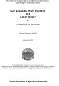 Cover page: Non-pecuniary Work Incentive and Labor Supply