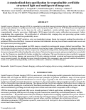Cover page of A standardized data specification for reproducible, verifiable structured light and multispectral image sets