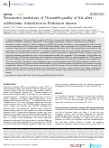 Cover page: Non-motor predictors of 36-month quality of life after subthalamic stimulation in Parkinson disease