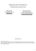 Cover page: Bringing Agency Back into Network Research: Constrained Agency and Network Action Abstract Notes Acknowledgments