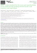 Cover page: MISIP: a data standard for the reuse and reproducibility of any stable isotope probing-derived nucleic acid sequence and experiment