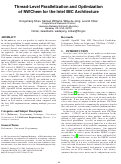 Cover page: Thread-level parallelization and optimization of NWChem for the Intel MIC architecture