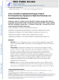 Cover page: Early Cumulative Supplemental Oxygen Predicts Bronchopulmonary Dysplasia in High Risk Extremely Low Gestational Age Newborns