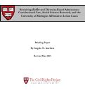 Cover page: Revisiting Bakke and Diversity-Based Admissions: Constitutional Law, Social Science Research, and the University of Michigan Affirmative Action Cases