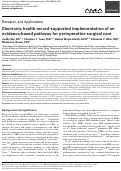 Cover page: Electronic health record-supported implementation of an evidence-based pathway for perioperative surgical care.