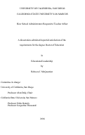 Cover page: How School Administrators Respond to Teacher Affect