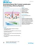 Cover page: Developing Human Skin Contains Lymphocytes Demonstrating a Memory Signature.