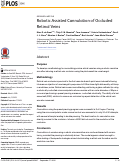 Cover page: Robotic Assisted Cannulation of Occluded Retinal Veins.