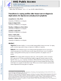 Cover page: Transitions in coping profiles after breast cancer diagnosis: implications for depressive and physical symptoms