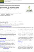 Cover page: Food insecurity and utilization of campus food resources differ by demographic and academic group