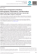 Cover page: Dual Users Compared to Smokers: Demographics, Dependence, and Biomarkers