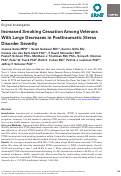 Cover page: Increased Smoking Cessation Among Veterans With Large Decreases in Posttraumatic Stress Disorder Severity.