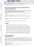 Cover page: Dual Sensing of Physiologic pH and Calcium by EFCAB9 Regulates Sperm Motility