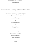 Cover page: Representation Learning on Unstructured Data