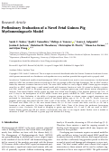 Cover page: Preliminary Evaluation of a Novel Fetal Guinea Pig Myelomeningocele Model