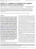 Cover page: ALEdb 1.0: a database of mutations from adaptive laboratory evolution experimentation