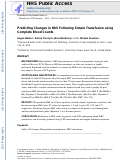 Cover page: Predicting changes in hemoglobin S after simple transfusion using complete blood counts.