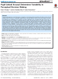 Cover page: Pupil-Linked Arousal Determines Variability in Perceptual Decision Making