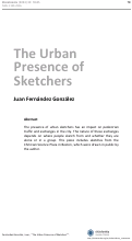 Cover page: The Urban Presence of Sketchers