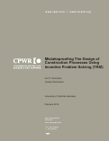 Cover page: Mistakeproofing the Design of Construction Processes Using Inventive Problem Solving (TRIZ)
