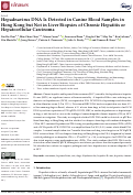 Cover page: Hepadnavirus DNA Is Detected in Canine Blood Samples in Hong Kong but Not in Liver Biopsies of Chronic Hepatitis or Hepatocellular Carcinoma