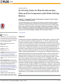 Cover page: An Activity Index for Raw Accelerometry Data and Its Comparison with Other Activity Metrics