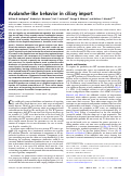 Cover page: Avalanche-like behavior in ciliary import.