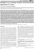 Cover page: Multiple Locus Linkage Analysis of Genomewide Expression in Yeast