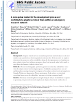 Cover page: A conceptual model for the development process of confirmatory adaptive clinical trials within an emergency research network