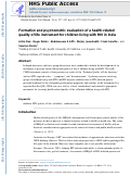 Cover page: Formation and psychometric evaluation of a health-related quality of life instrument for children living with HIV in India