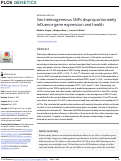 Cover page: Sex-heterogeneous SNPs disproportionately influence gene expression and health