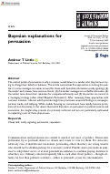 Cover page: Bayesian explanations for persuasion