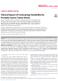 Cover page: Clinical Impact of Contouring Variability for Prostate Cancer Tumor Boost