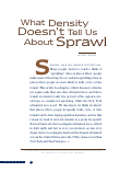 Cover page: What Density Doesn't Tell Us About Sprawl