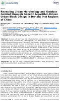 Cover page: Revealing Urban Morphology and Outdoor Comfort through Genetic Algorithm-Driven Urban Block Design in Dry and Hot Regions of China