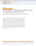 Cover page: The Escherichia coli transcriptome mostly consists of independently regulated modules