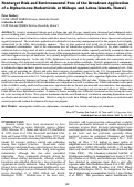 Cover page: Nontarget Risk and Environmental Fate of the Broadcast Application of a Diphacinone Rodenticide at Mōkapu and Lehua Islands, Hawai'i