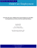 Cover page: Evaluating The Early Childhood Environment Rating Scale (ECERS): Assessing Differences Between the First and Revised Edition