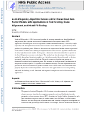Cover page: Lord–Wingersky Algorithm Version 2.0 for Hierarchical Item Factor Models with Applications in Test Scoring, Scale Alignment, and Model Fit Testing