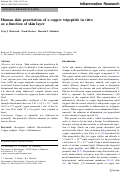 Cover page: Human skin penetration of a copper tripeptide in vitro as a function of skin layer