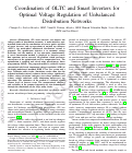 Cover page: Coordination of OLTC and smart inverters for optimal voltage regulation of unbalanced distribution networks