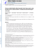 Cover page: Glucose administration after traumatic brain injury exerts some benefits and no adverse effects on behavioral and histological outcomes