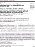 Cover page: Ribosome-associated vesicles: A dynamic subcompartment of the endoplasmic reticulum in secretory cells