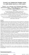 Cover page: Focused x-ray luminescence imaging system for small animals based on a rotary gantry