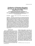 Cover page: Facilitation of glutamate receptors reverses an age‐associated memory impairment in rats