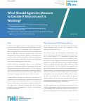 Cover page of What Should Agencies Measure to Decide If Microtransit Is Working?